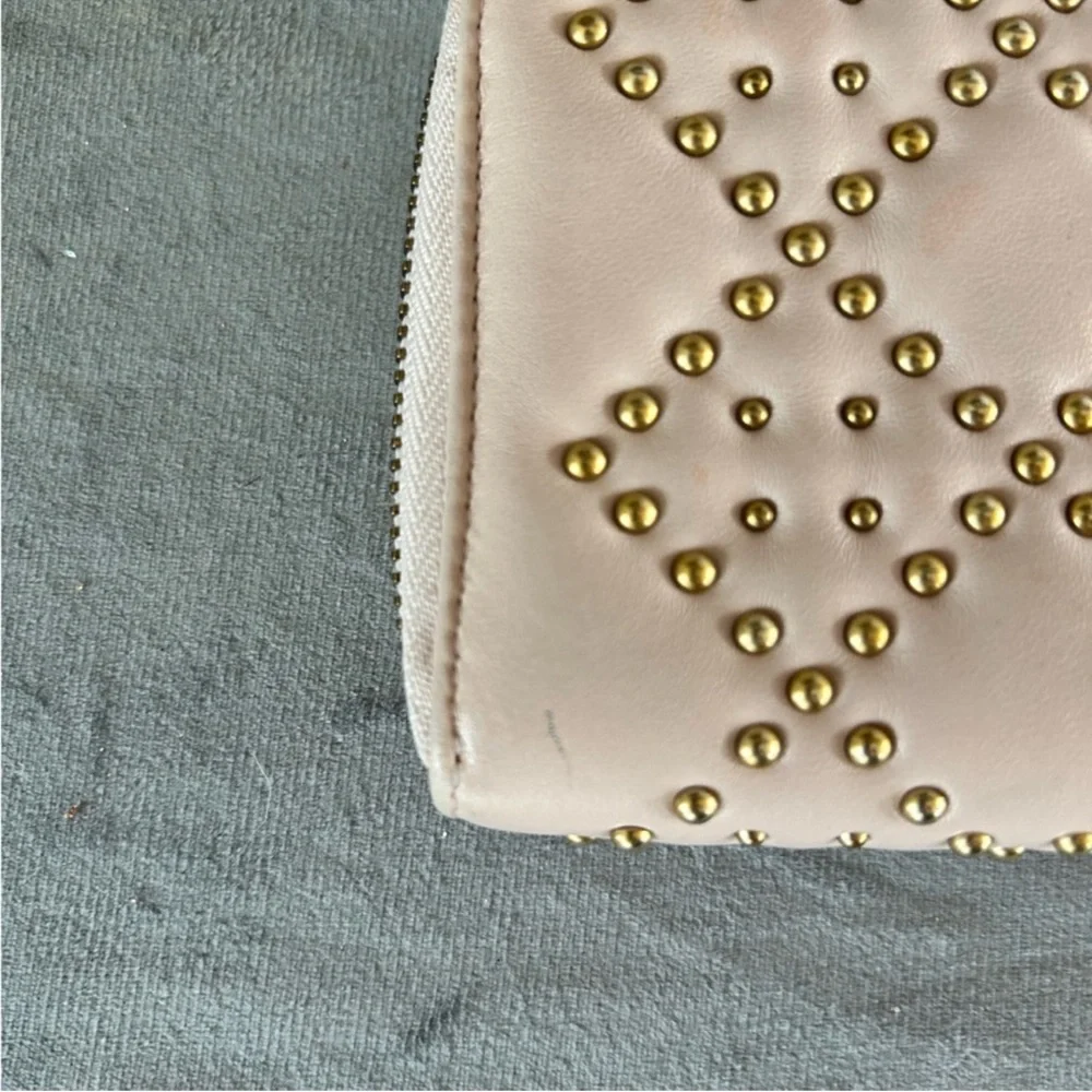 Lady Dior Voyageur Wallet Pink Studded Cannage Leather
